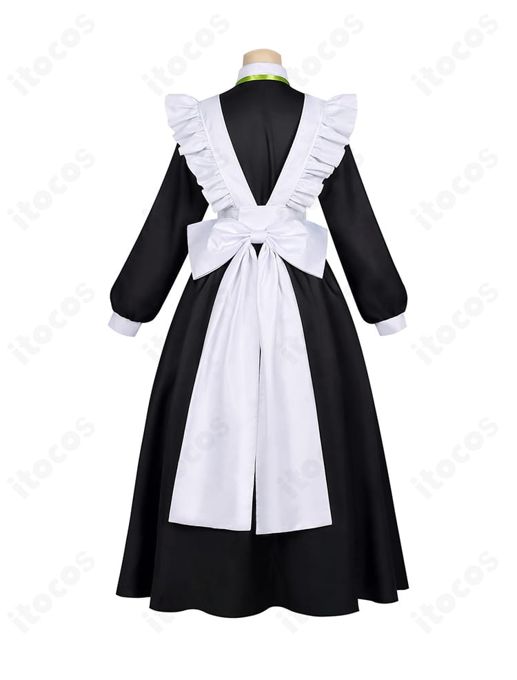 ITOCOSメイド服の背面デザインとバックリボンの結び