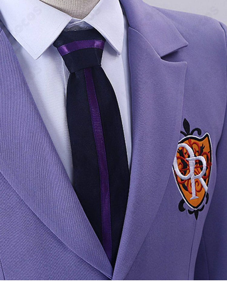 男子制服ネクタイの結び目と質感ディテール