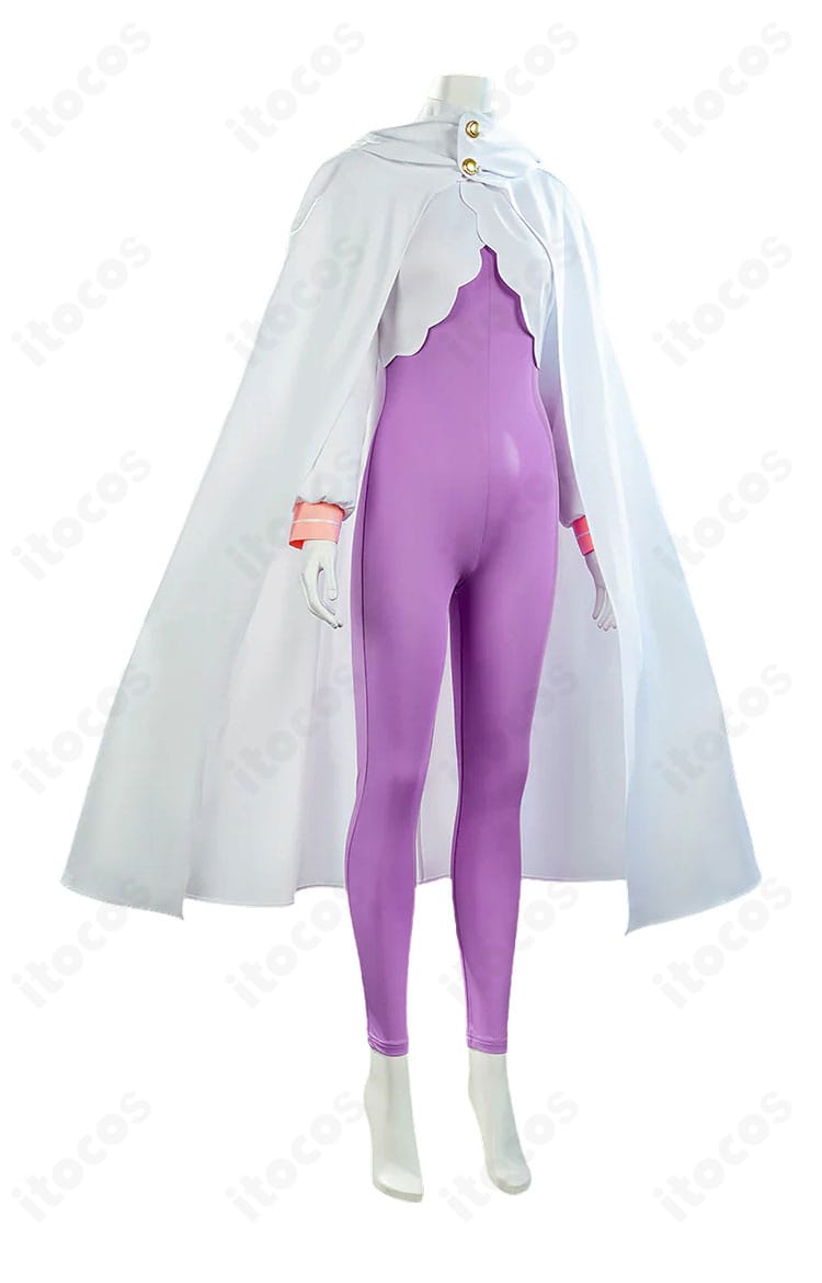 エミリア新衣装コスプレの側面シルエット画像(ウエストラインと袖の形)