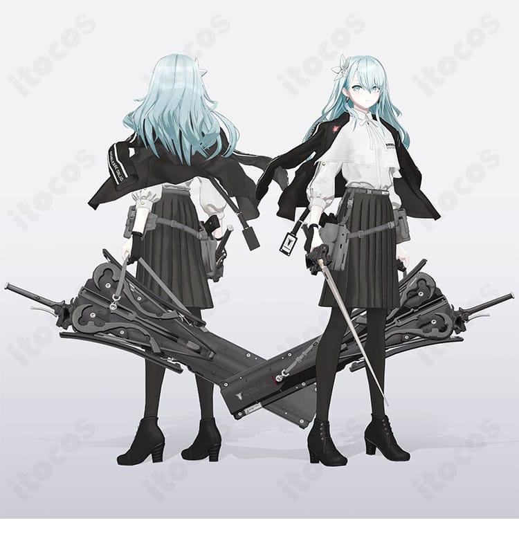 A-Z: [S] エス コスプレ衣装の正面・背面と細部ディテールが分かる全身画像