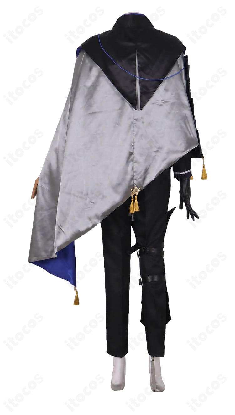 山姥切長義 極 新戦闘服コスプレの背面。マントの丈感と背肩の構造、背面ラインを表示