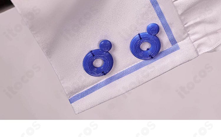 フロントボタンと装飾ボタンの近接ディテール