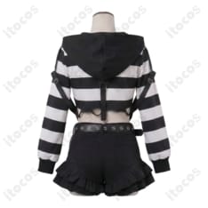 にじさんじ 笹木咲 セルメイツ039 囚人服風コスプレ 衣装一式、軽量で動きやすく撮影映え - 2枚目の画像（サムネイル）