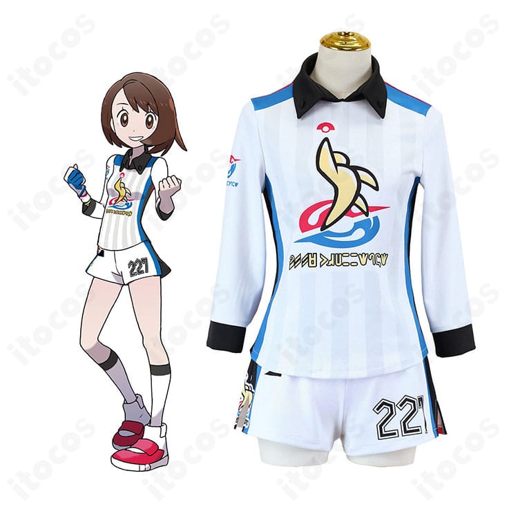 ユウリ（ポケットモンスター ソード・シールド）ジムチャレンジ ユニフォームのキャラクター参考イメージと衣装セット