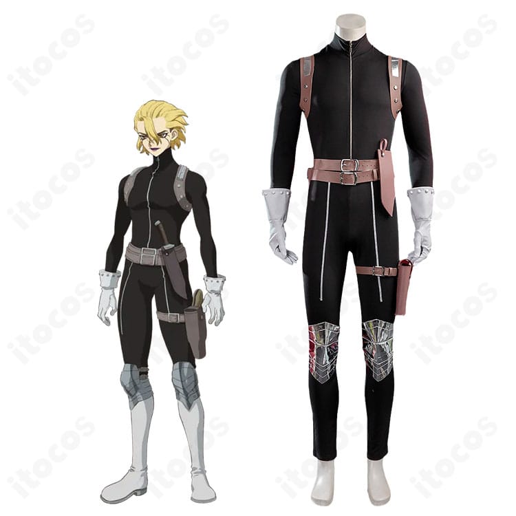 『Dr.STONE』スタンリー・スナイダーの戦闘服コスプレ衣装を着用した全身イメージ