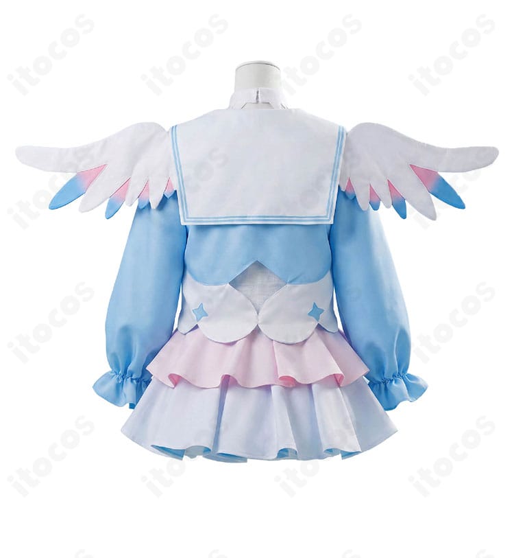 ホロライブ 天音かなたコスプレ衣装の翼装着部を含む背面全体