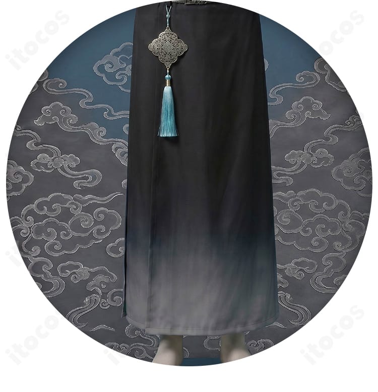 にじさんじ・叶 チャイナ服Ver.コスプレ衣装の腰まわりに付属する掛け飾りの細部