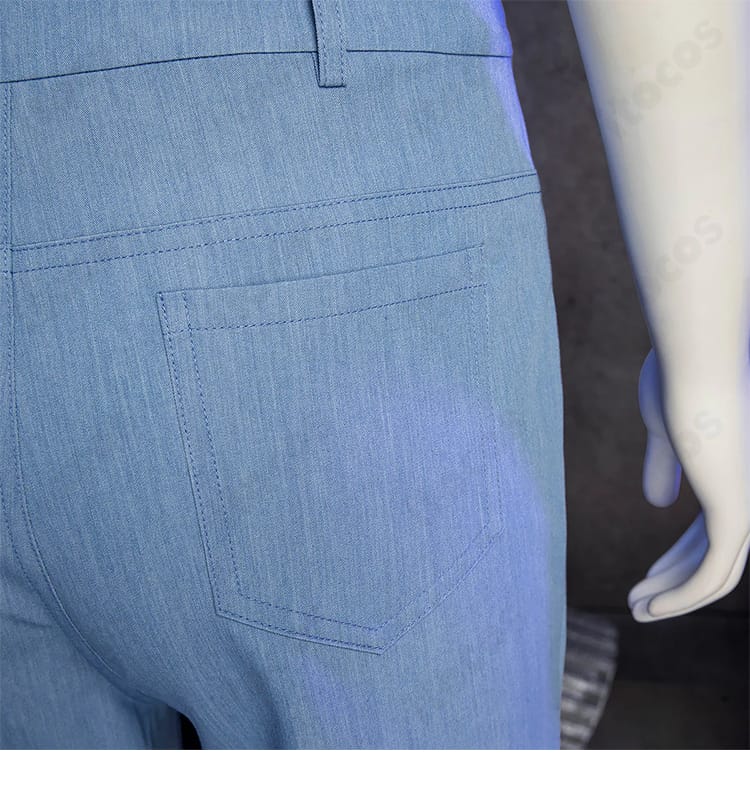 パンツ背面ポケットとヒップラインの縫製アップ