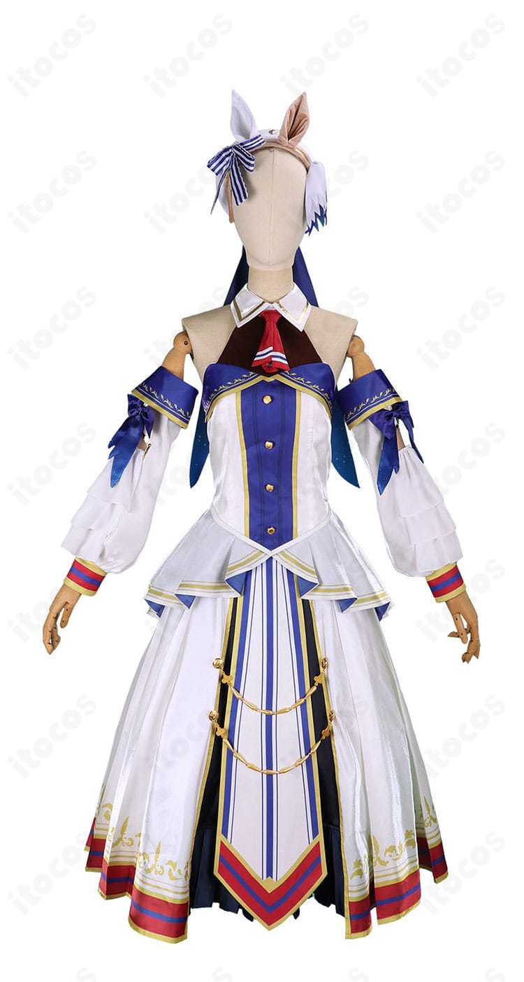 ウマ娘 ヴィクトワールピサ 勝負服コスプレ衣装の正面全体カット