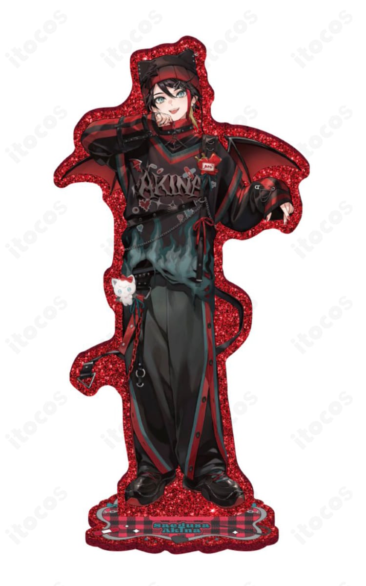 にじさんじ 三枝明那 Devilish Nightmare コスプレ衣装一式の正面全体カット。高コントラスト配色とサイバーな装飾が映えるデザイン。