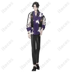 にじさんじ デフォルト衣装風 紫シャツ系コスプレ 衣装｜軽量通気で長時間快適、撮影映えも抜群 - 1枚目の画像（サムネイル）