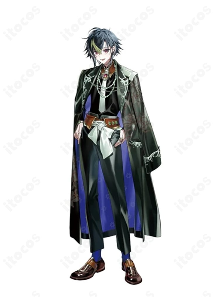 にじさんじ 伊波ライ Dytica 3rd Anniversaryの黒ロングアウター衣装を全身で見せた商品画像。シャープなシルエットとクールな雰囲気が伝わるビジュアル。