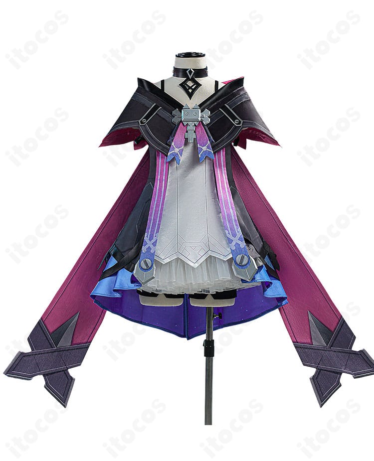 原神 プルーネ コスプレ衣装のドレスとケープの正面全体像