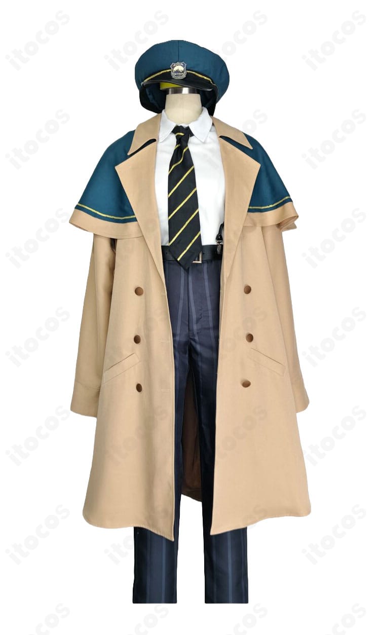 ヒロミ風コスプレ衣装のコート・シャツ・パンツ・ネクタイ正面全体