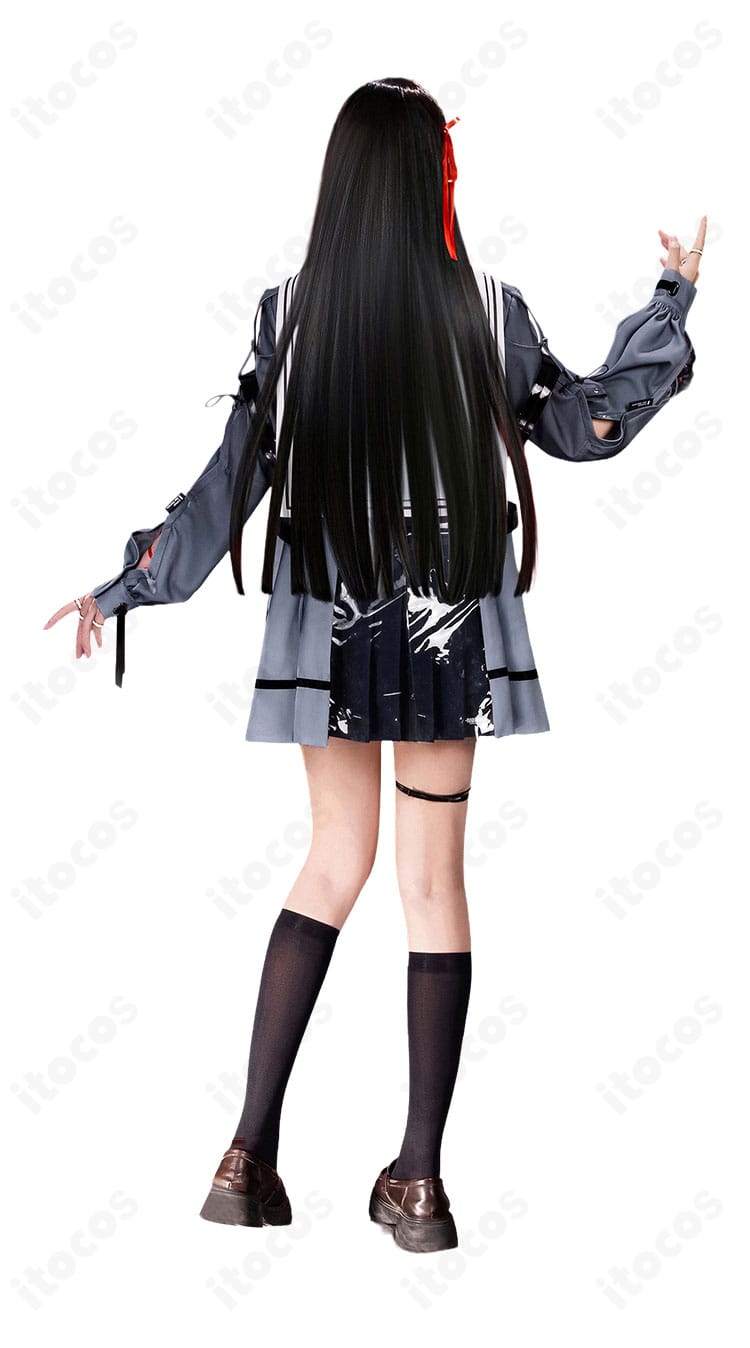 鳴潮 朽葉千咲 制服コスプレの背面ディテールとジャケットライン