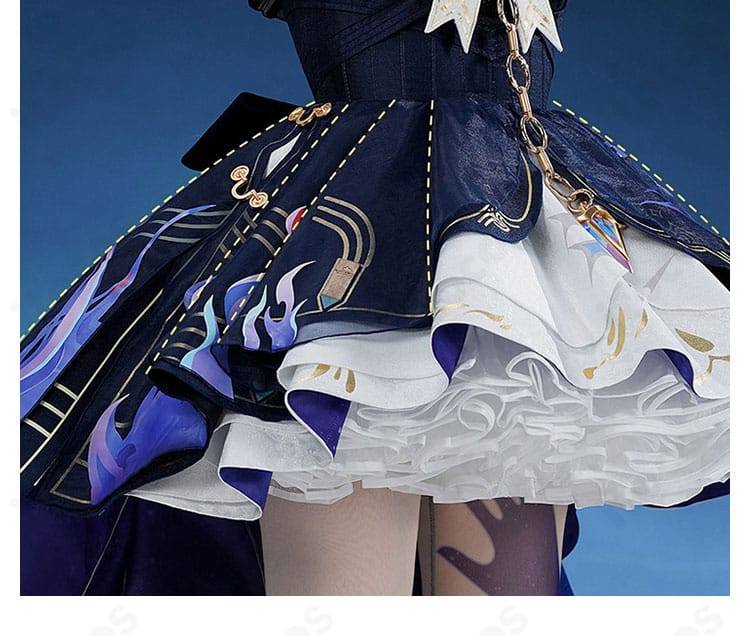 鳴潮 丹瑾(タンキン)幻滅の形コスプレ衣装のスカート装飾ディテール