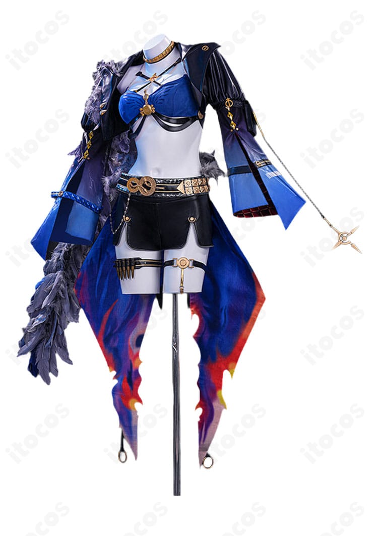 鳴潮 ガルブレーナ コスプレ衣装のジャケットと腰まわりを見せる側面デザイン