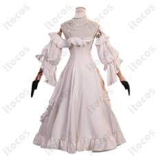 鳴潮 フローヴァ 過去Ver.を再現する上品な白ドレスコスプレ衣装 - 4枚目の画像（サムネイル）