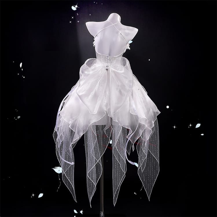 鳴潮・フローヴァの白赤ドレスを華やかに再現するコスプレ衣装セット - 2枚目の画像