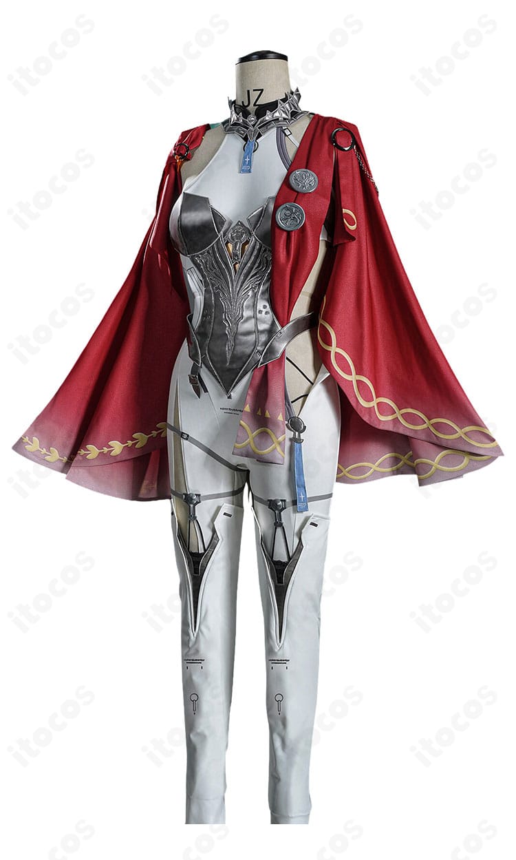 『鳴潮』ルパ コスプレ衣装の側面全体。レッグカバーと腰まわりの装飾を確認できる画像