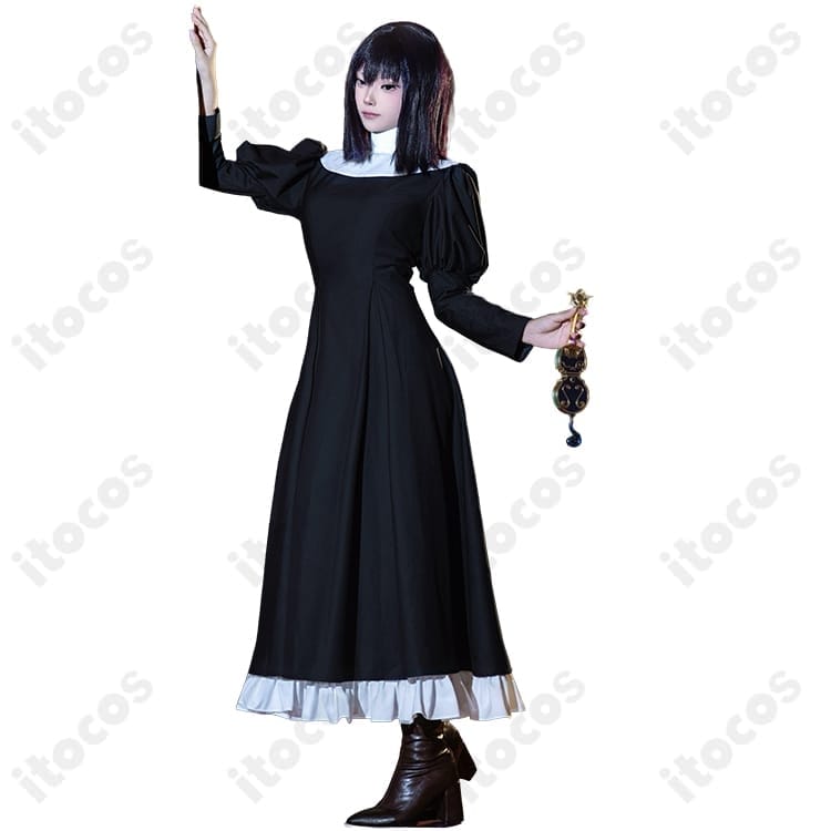 魔法使いの夜×Fate/Grand Order 久遠寺有珠 ケープ帽子付き上品ダークコスプレ衣装 - 7枚目の画像