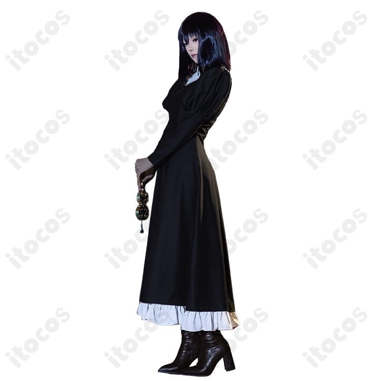 魔法使いの夜×Fate/Grand Order 久遠寺有珠 ケープ帽子付き上品ダークコスプレ衣装 - 6枚目の画像