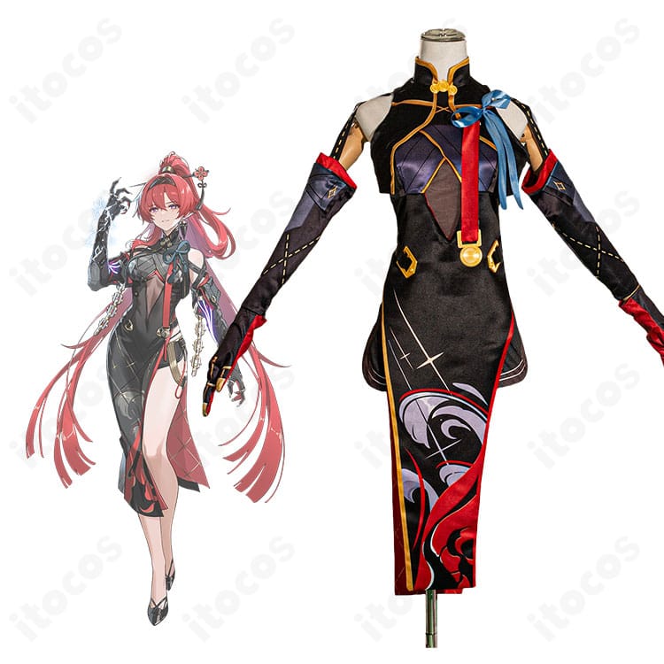 『鳴潮』吟霖のコスプレ衣装を着用したキャラクター全身イメージ