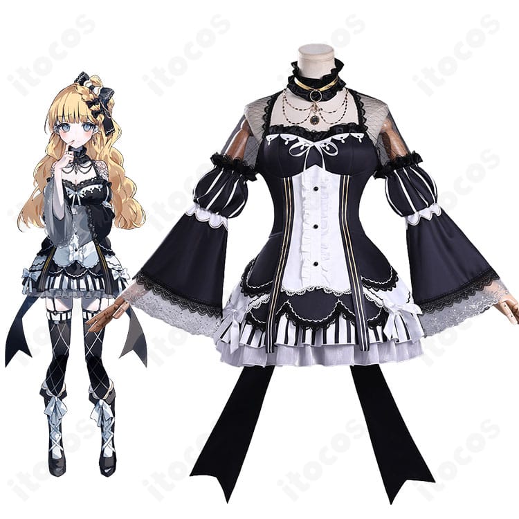 『魔法少女ノ魔女裁判』佐伯ミリアのコスプレ衣装を着用したキャラクターイメージとワンピース全体