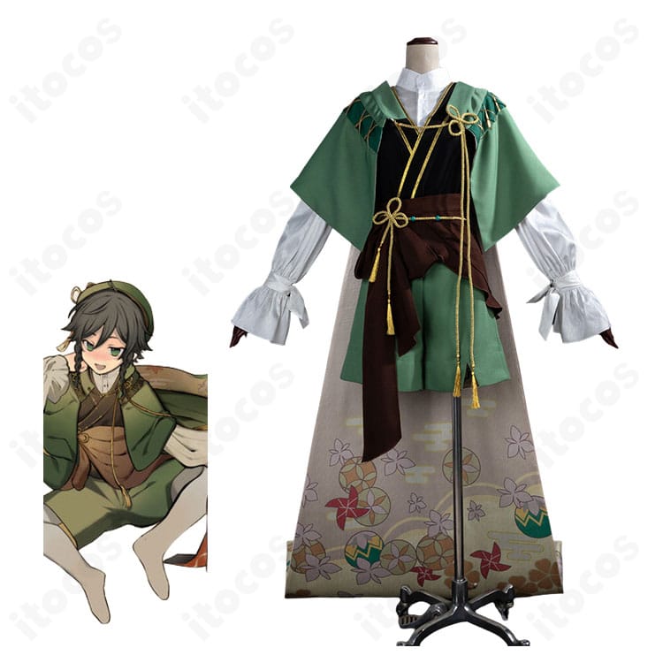 原神 ウェンティ 五歌仙「翠光」コスプレ衣装のキャラクターイメージと全身コーディネート