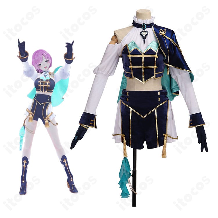 にじさんじ・夕陽リリ共通衣装Ver.コスプレ衣装のキャラクターイメージと全身コーディネート