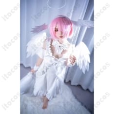 リゼロ ラム＆レム Sweet Angel ver. 軽やかで上品な天使風コスプレ衣装 - 2枚目の画像（サムネイル）