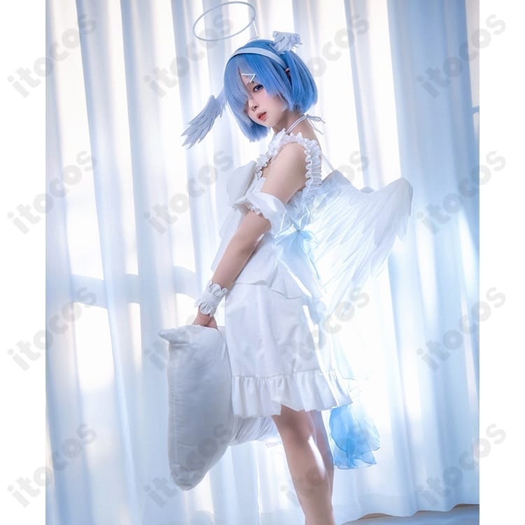 リゼロ ラム＆レム Sweet Angel ver. 軽やかで上品な天使風コスプレ衣装 - 5枚目の画像