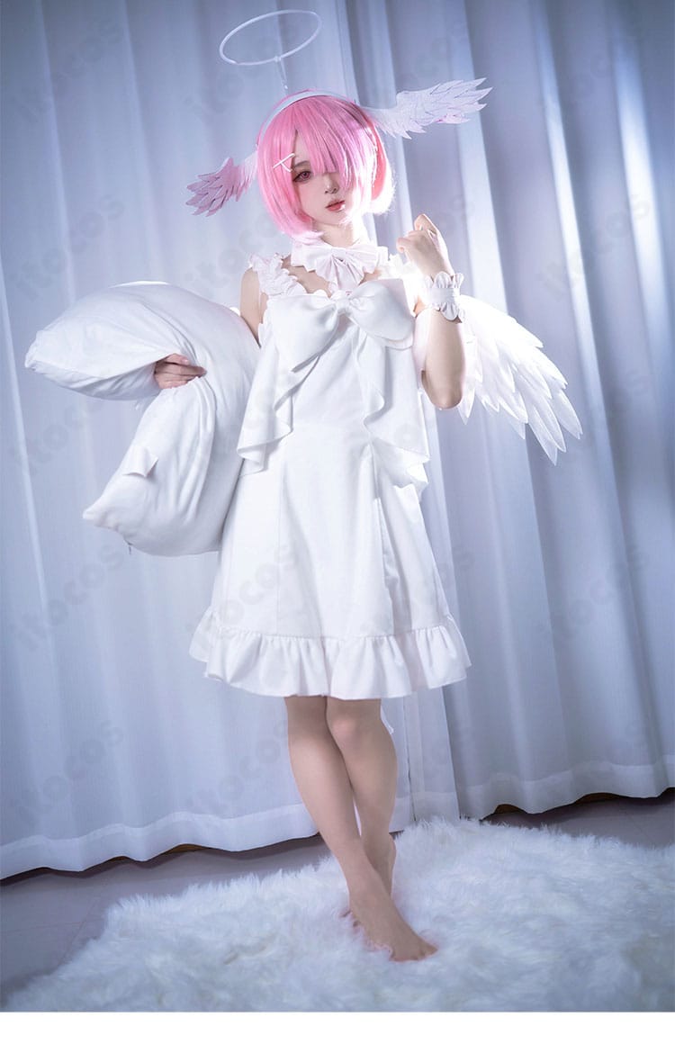 Re:ゼロから始める異世界生活 ラム&レム Sweet Angel ver. 天使風コスプレ衣装の正面全体