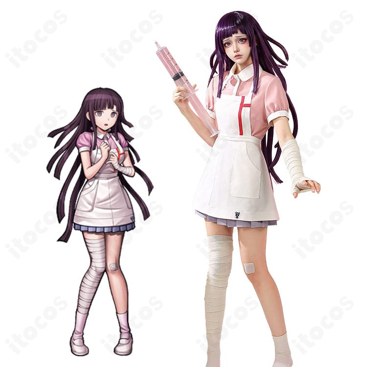 『スーパーダンガンロンパ２ さよなら絶望学園』罪木蜜柑の通常衣装を着用したキャラクターイメージとコスプレ衣装