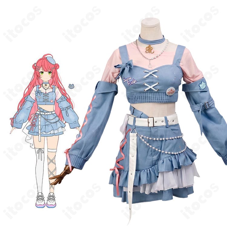 hololive production さくらみこ miCometブランド第二弾衣装のキャラクター着用イメージと衣装全体