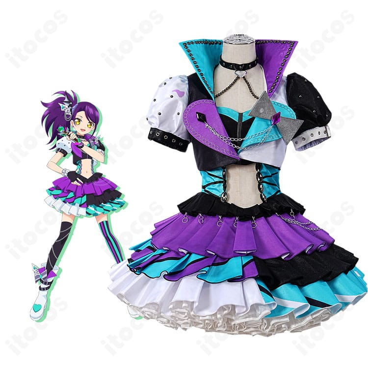 『プリパラ』東堂シオンのキャラクターイメージとベイビーモンスターサイリウムコーデ衣装