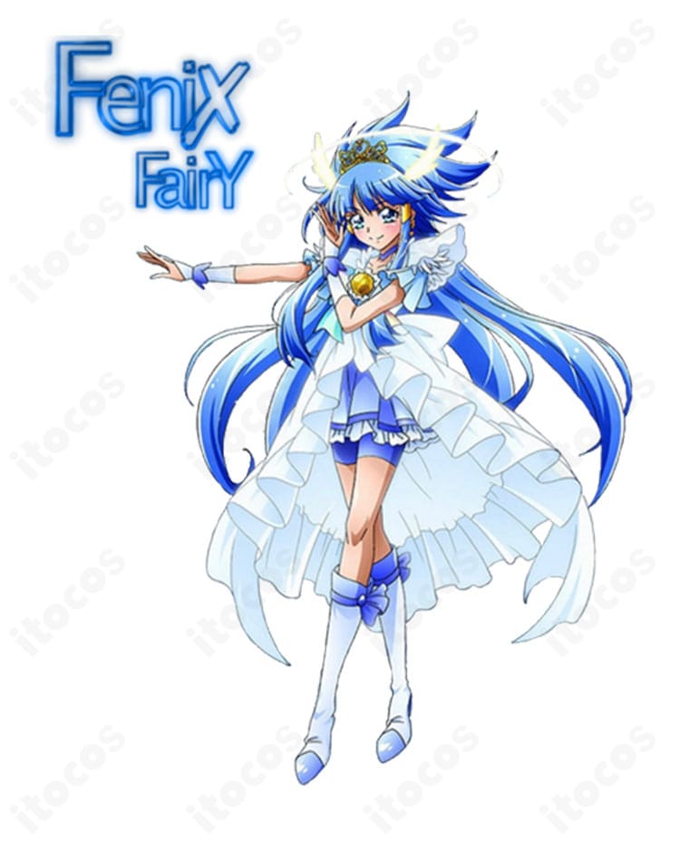 スマイルプリキュア！青木れいかのプリンセスフォームコスプレ衣装を着用したキャラクター人物イメージ