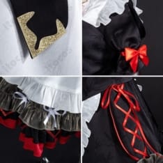 鳴潮・朽葉千咲「墜夢奇境」再現メイド風フリルコスプレ衣装セット - 3枚目の画像（サムネイル）
