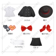 Limbus Company ファウスト囚園児風コスプレ衣装｜帽子付き黒学園風セット - 5枚目の画像（サムネイル）