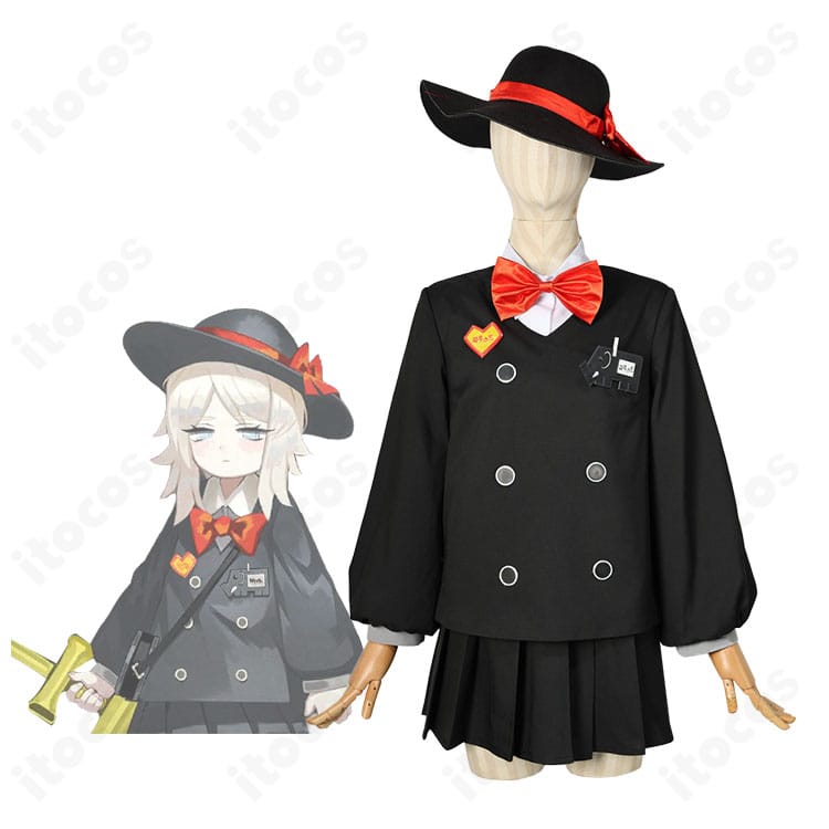 Limbus Company ファウストの囚園児風コスプレ衣装を着用した全身イメージ