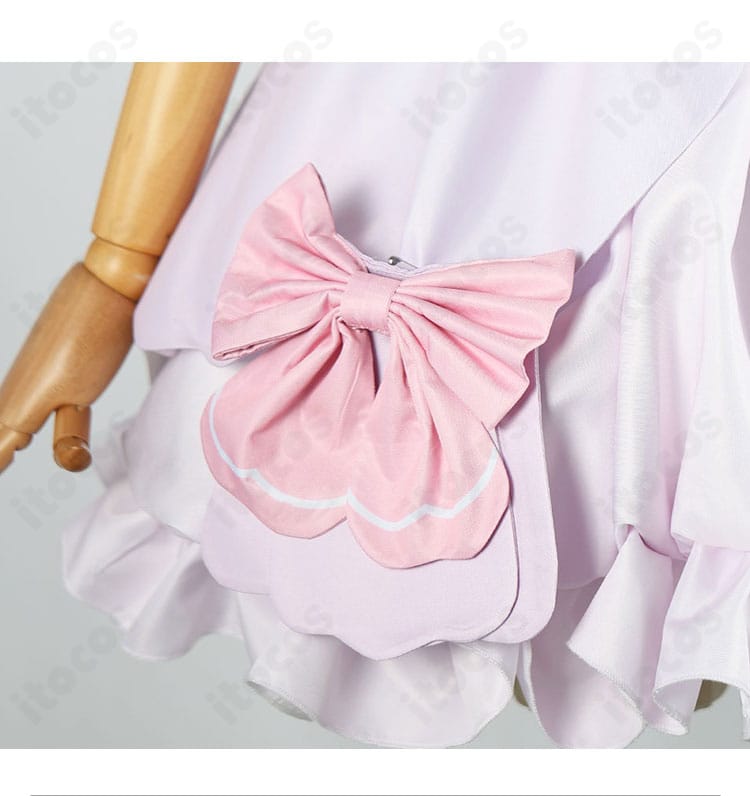 花海咲季 Lady Rabbit コスプレ衣装のスカート裾リボン飾りと装飾ディテール