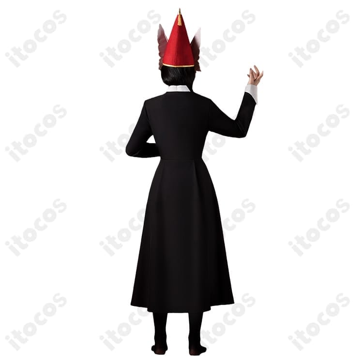とんがり帽子のアトリエ イースヒース魔警団副団長コスプレ衣装｜赤黒ケープでクールに演出 - 6枚目の画像