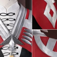 とんがり帽子のアトリエ イースヒース魔警団副団長コスプレ衣装｜赤黒ケープでクールに演出 - 3枚目の画像（サムネイル）