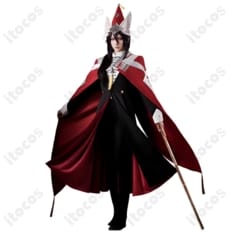 とんがり帽子のアトリエ イースヒース魔警団副団長コスプレ衣装｜赤黒ケープでクールに演出 - 4枚目の画像（サムネイル）