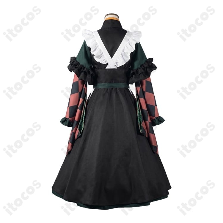 hololive DEV_IS 儒烏風亭らでん メイド服コスプレ衣装｜撮影映えする上品な10点セット - 3枚目の画像