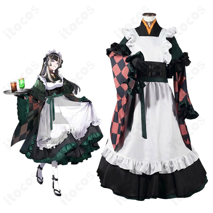 hololive DEV_IS 儒烏風亭らでん メイド服コスプレ衣装のキャラクター着用イメージ
