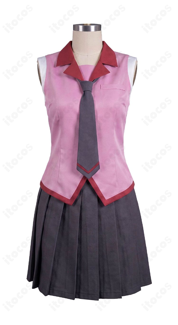 戦場ヶ原ひたぎ制服のベストと蝶結びリボンのディテール