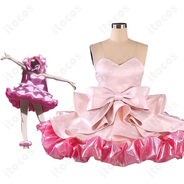 ALIEN STAGEのミジをイメージしたCandy Scarピンクステージドレスのキャラクターイメージと衣装全体