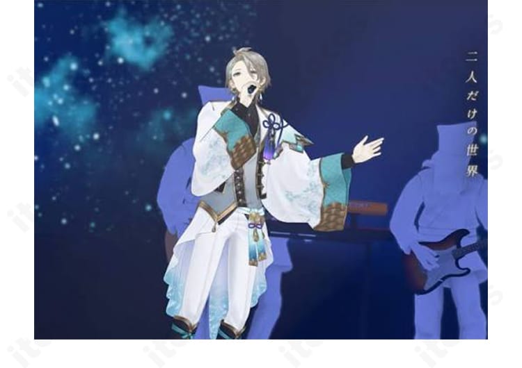 にじさんじ甲斐田晴 Seasons個人3D衣装の側面デザインと高コントラスト配色を確認できるコスプレ衣装イメージ