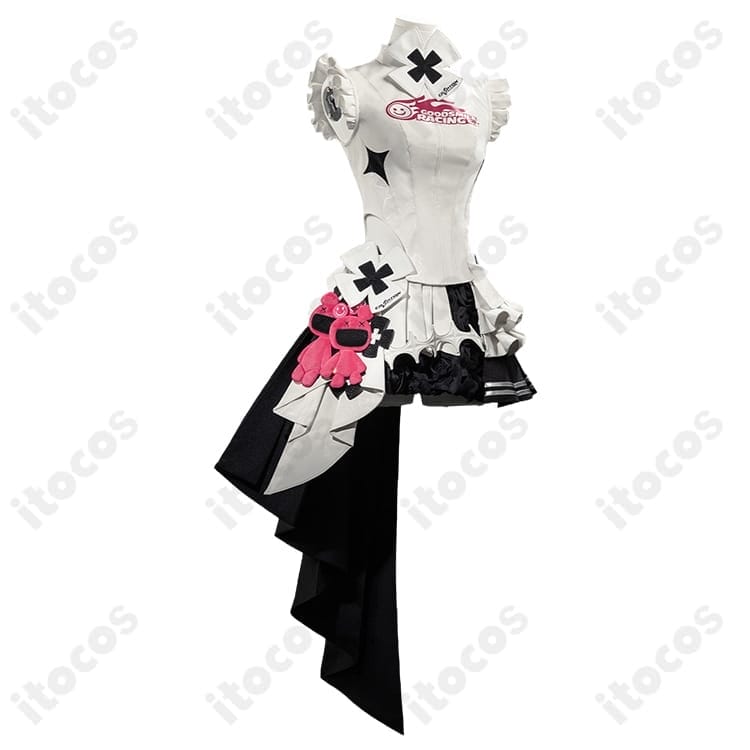 初音ミクGT レーシングミク2026カフェVer.再現コスプレ衣装 - 2枚目の画像